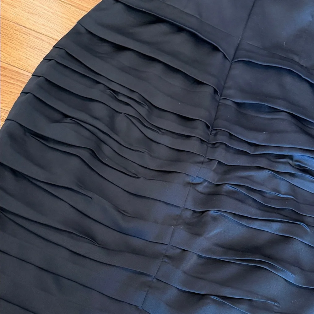 Express Black Satin Strapless Dress | Bodycon Cocktail Mini | Size 6 - Picture 5 of 5